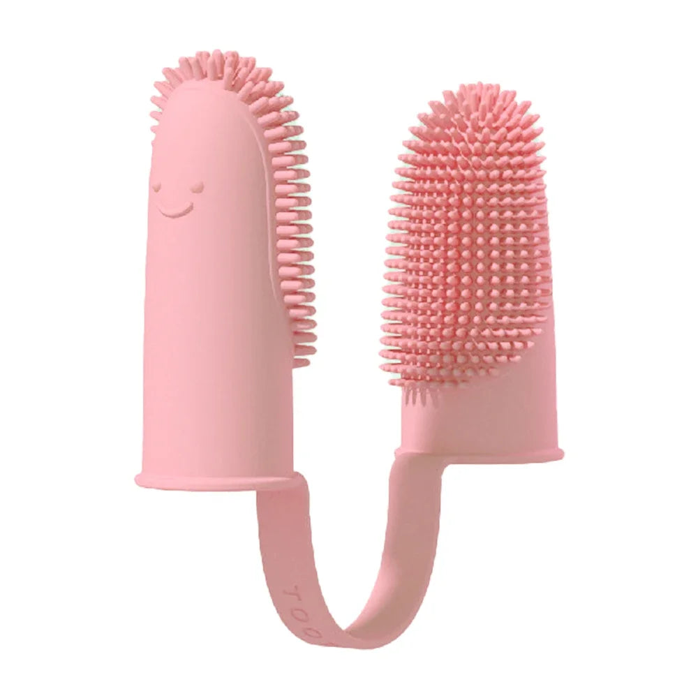 Double Finger Dog Toothbrush - Soft TPR Silicone Dental Care Brush for Dogs