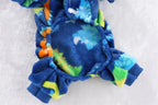 Winter Fleece Dog Pajamas – Cozy Polyester Jumpsuit XS-4XL Blue
