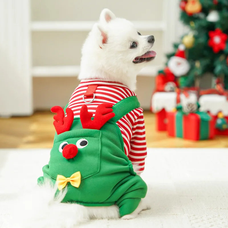 Santa Claus Dog Coat Costume – Red Holiday Winter Jacket
