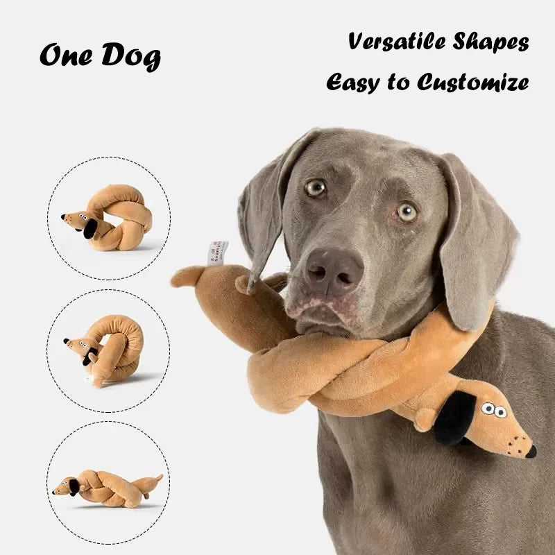 Dachshund Plush Dog Toy – Self-Entertaining Chew for Puppies