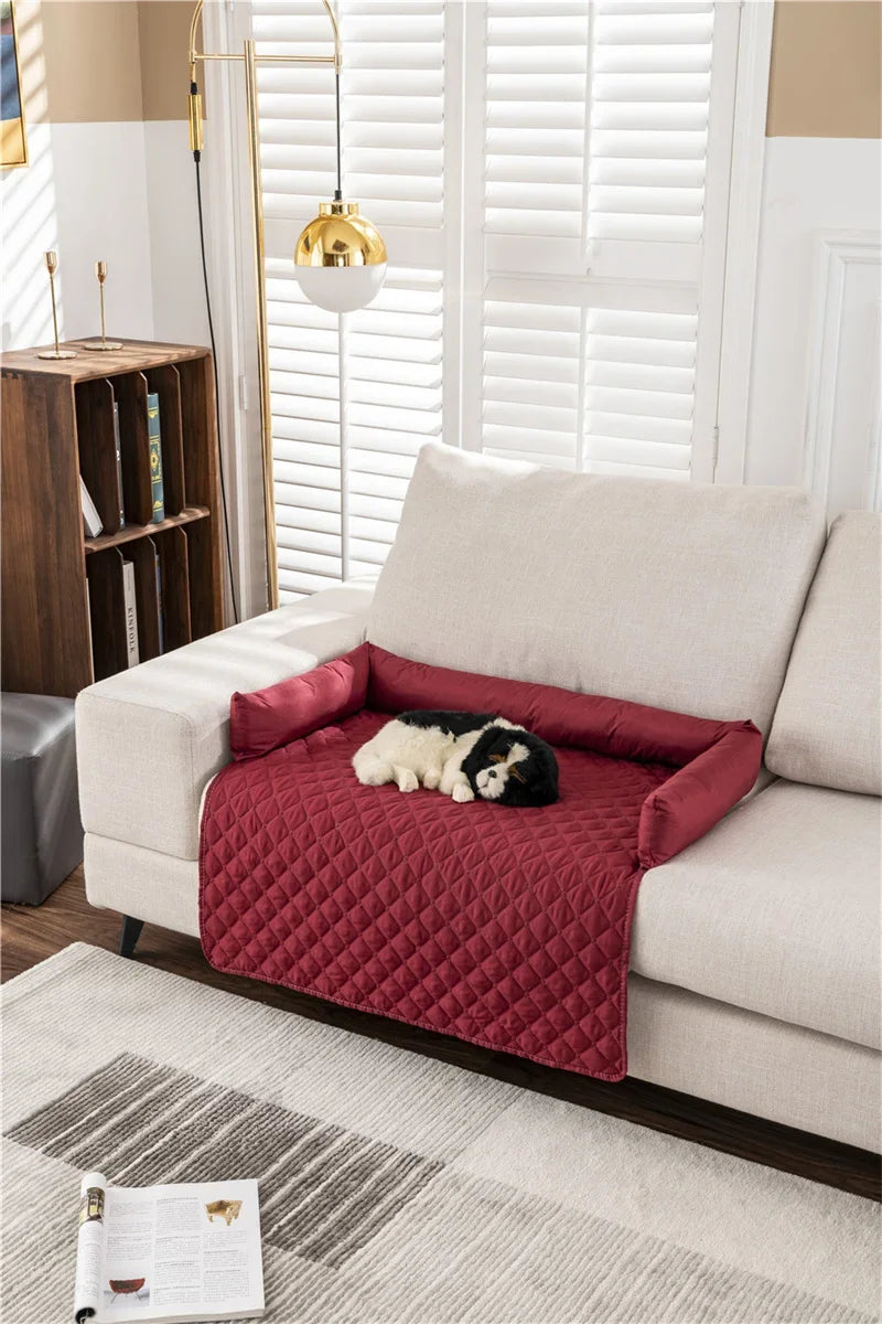 Waterproof Dog Bed Mat – Washable Sofa Slipcover with Neck Pillow & Non-Slip Bottom