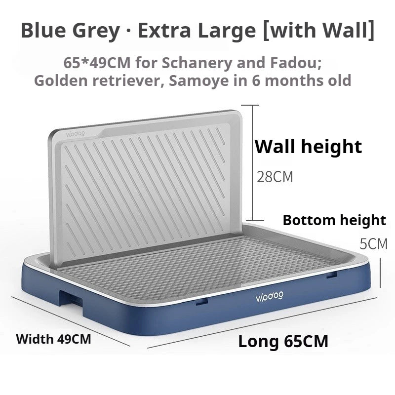 Large Dog Potty Tray with Wall – Anti-Splash Toilet