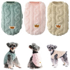 Holapet Soft Fleece Dog Sweater | XS-XL | Pink, Khaki, Red & Green