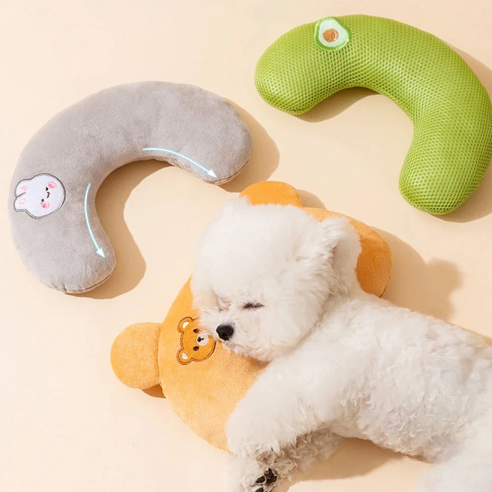Dog Neck Pillow – U-Shaped Headrest for Deep Sleep, Comfortable Neck Support for Small Dogs
