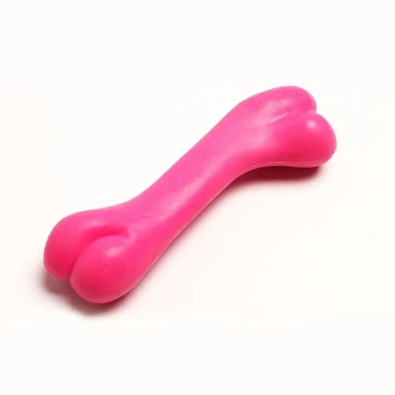 Rubber Dental Bone Toy for Small Dogs – Training, Fetch, and Teething Relief
