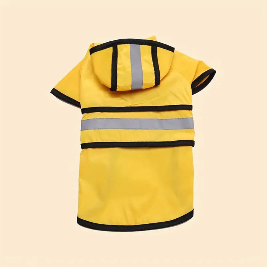 Waterproof Windproof Dog Raincoat – Adjustable Polyester Jacket