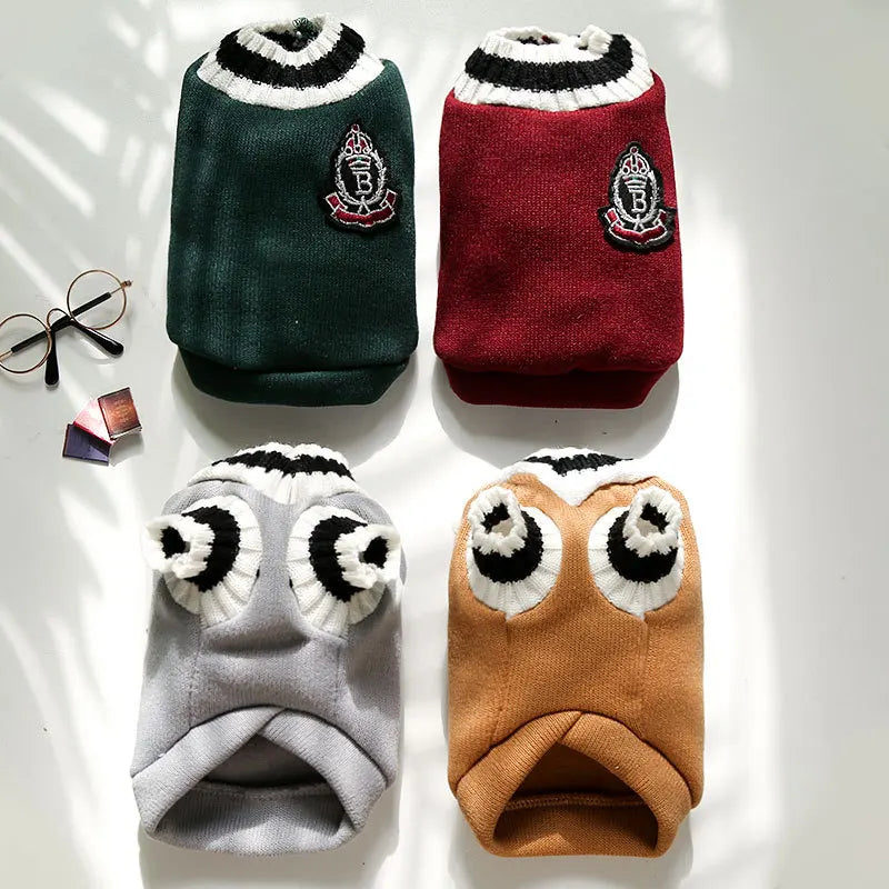 Warm Knit Dog Sweater – Cotton Winter Coat for Small Dogs