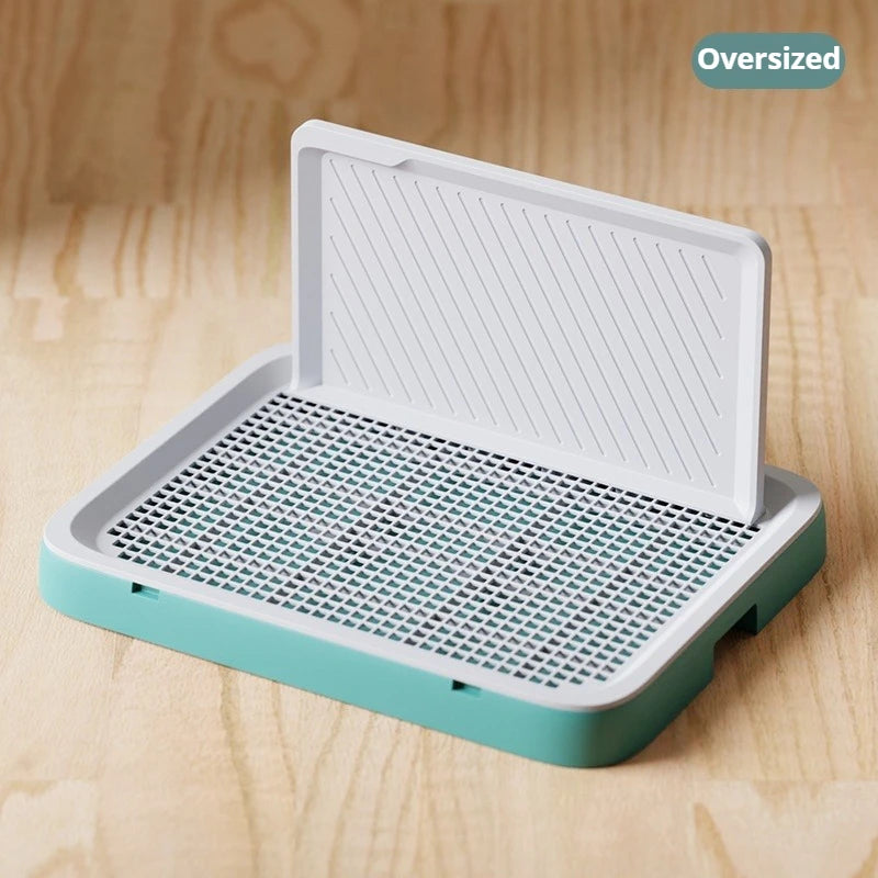 Large Dog Potty Tray with Wall – Anti-Splash Toilet