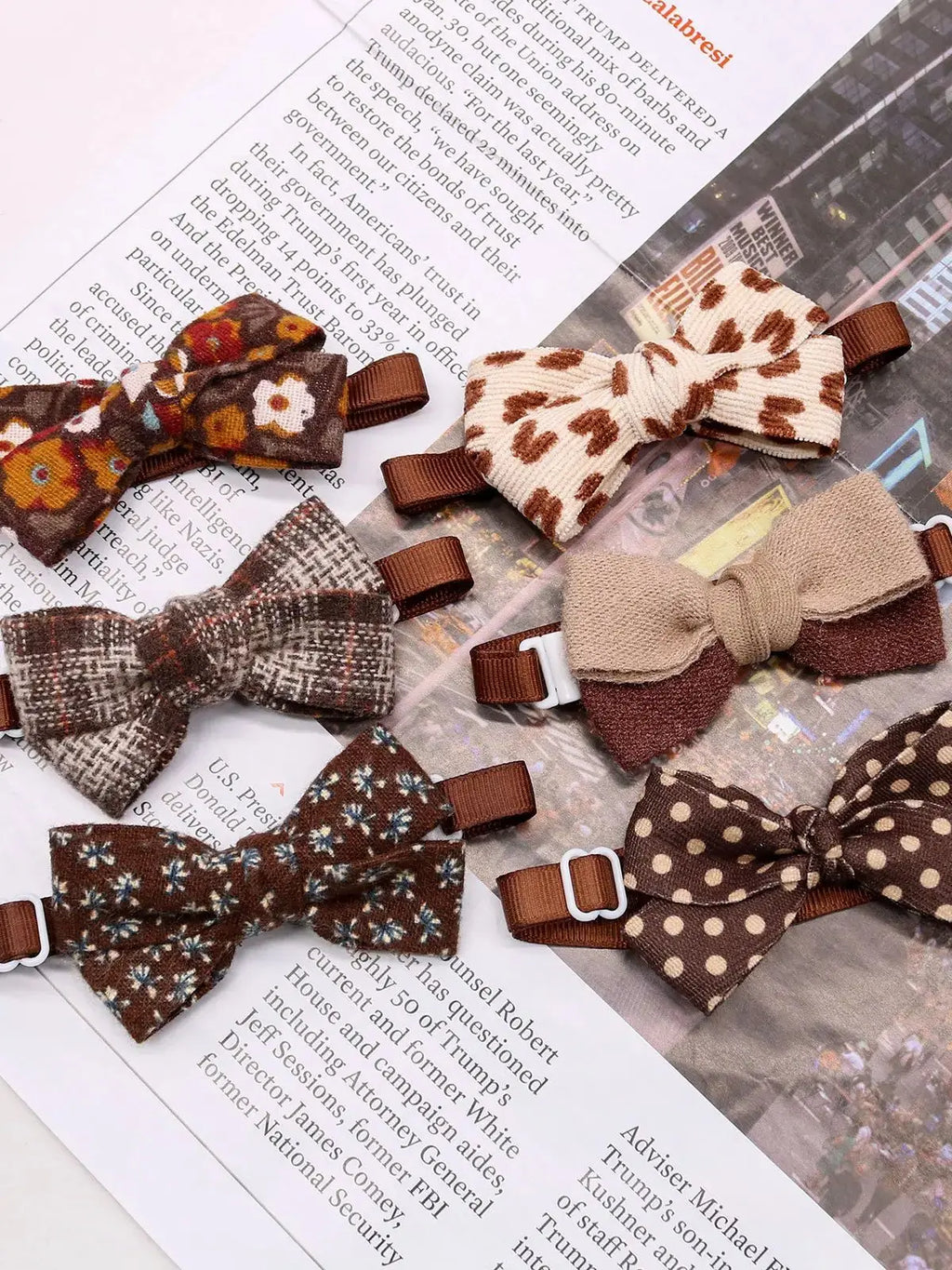 Maillard Dog Bow Tie Nylon – Delicate Polished Pet Bowknot
