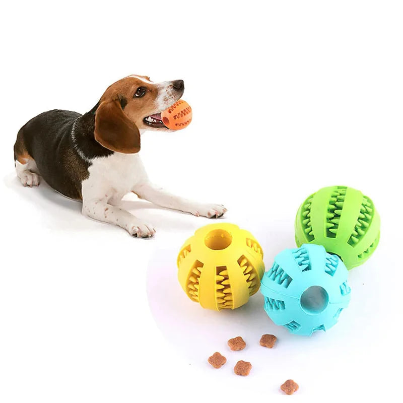 Bite Resistant Treat Feeder Ball - Durable Toy for Dogs with Tooth Cleaning Benefits