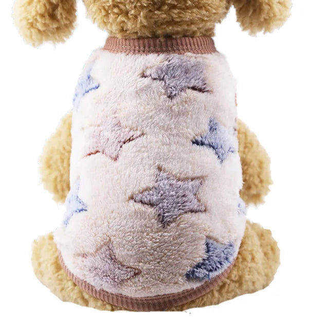 Doagk Dog Vest Coat – Warm Fleece Jacket for Small Dogs, 12 Cartoon Colors