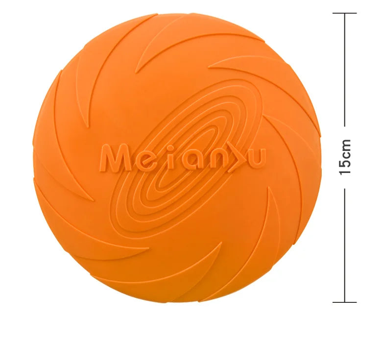 Silicone Flying Disc - Bite-Resistant Dog Training Toy for Fetch & Outdoor Play