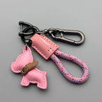 Leather Braided Rope Keychain – Anti-Loss Key Strap
