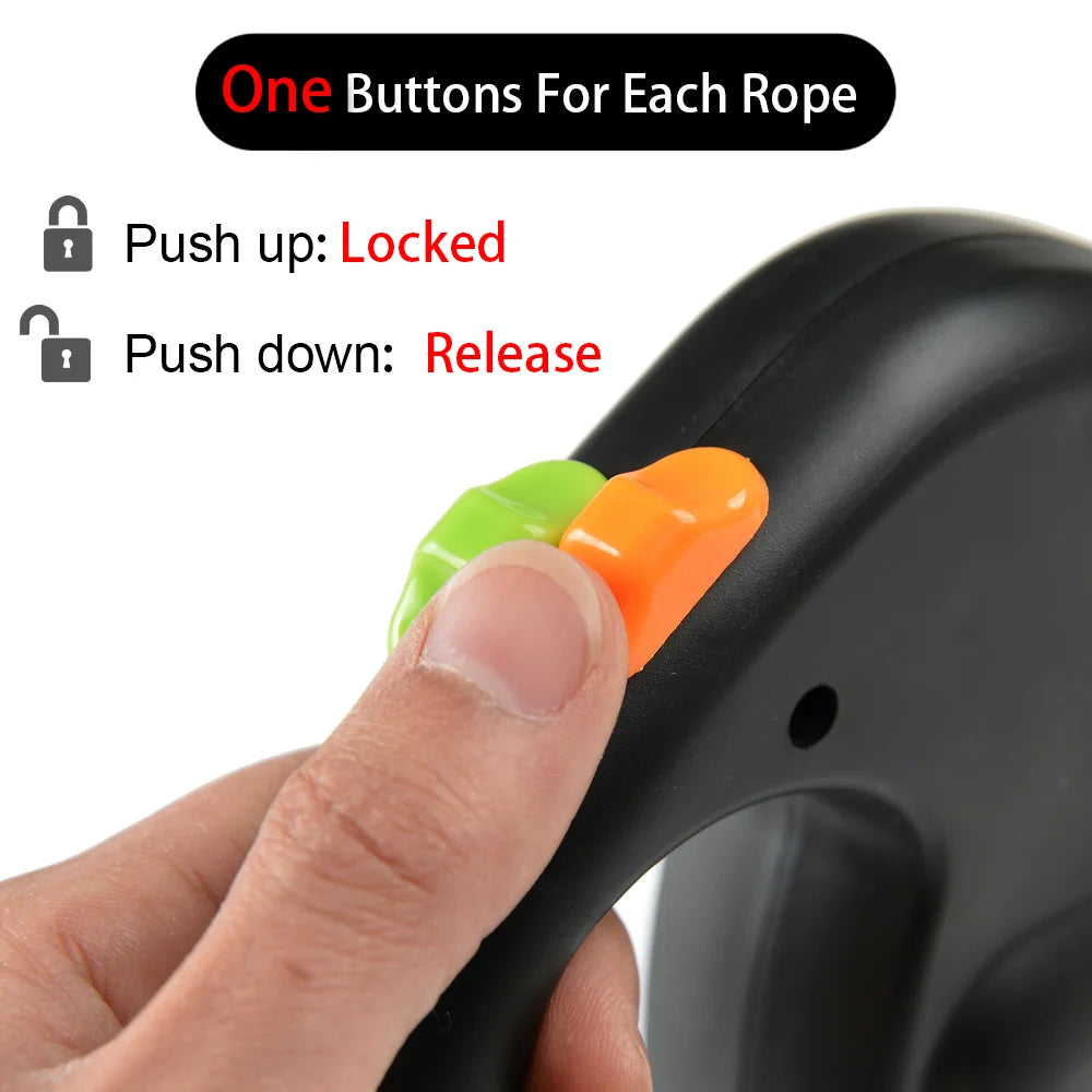 Double Dog Leash – 3in1 Retractable Dual Lead