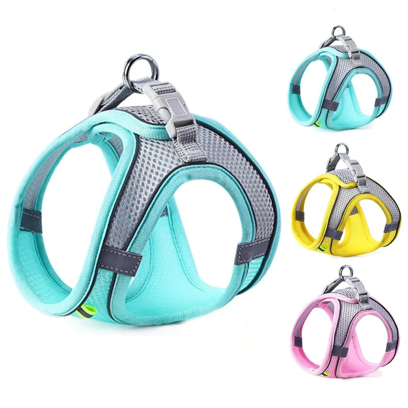 NONECN Reflective Nylon Dog Harness Vest – Small to Medium Dogs, Breathable, Striped