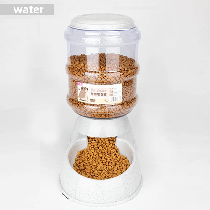 2-in-1 Automatic Dog Water Dispenser & Food Bowl Station