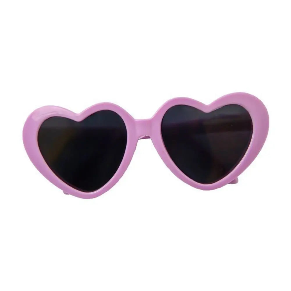 Fashion Heart Dog Sunglasses – Lightweight Photo Accessory