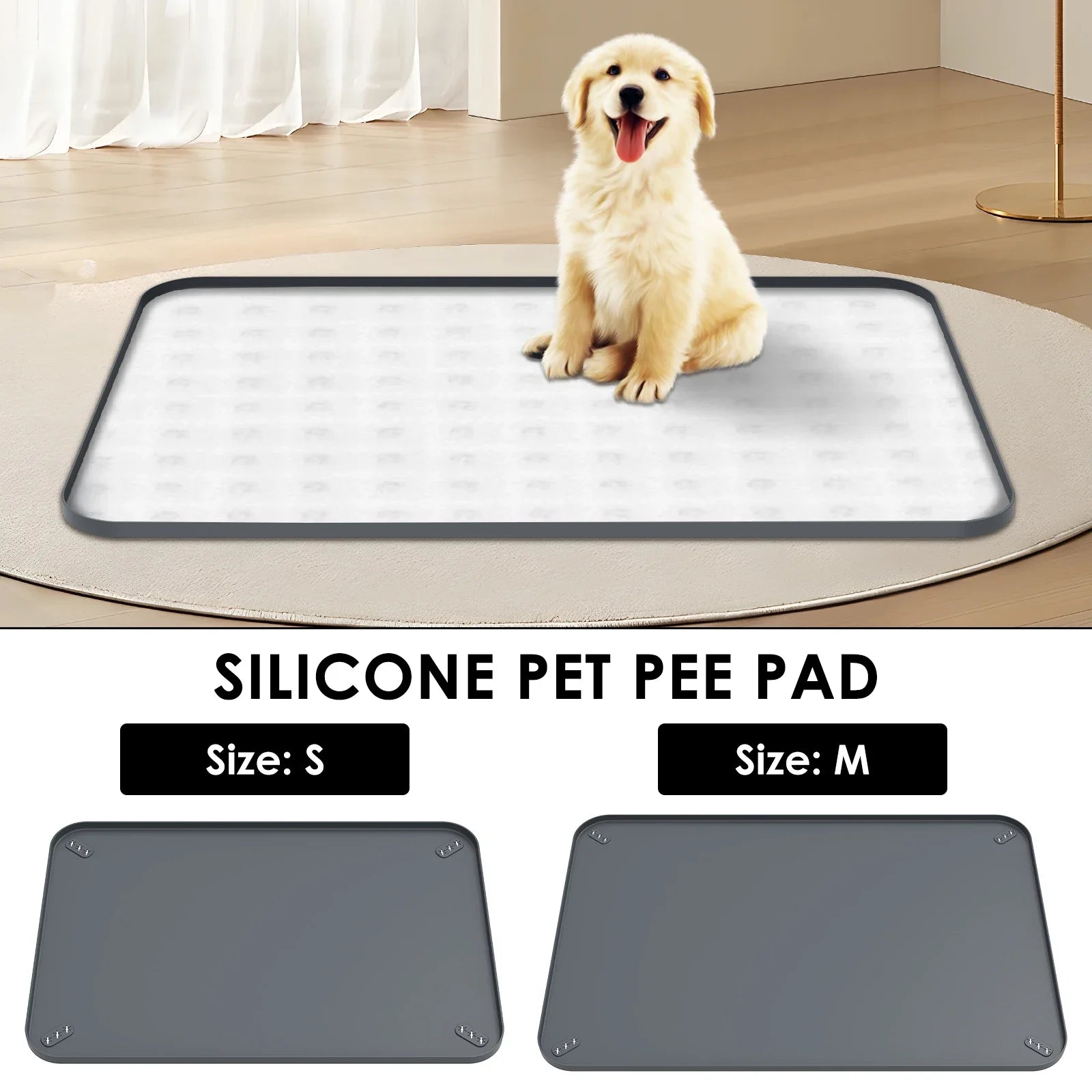 Silicone Dog Pee Pad Holder – Leakproof Foldable Potty Training Mat