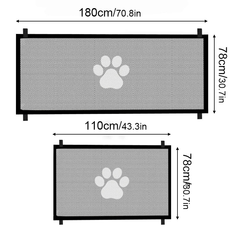Dog Safety Gate – Portable Mesh Barrier