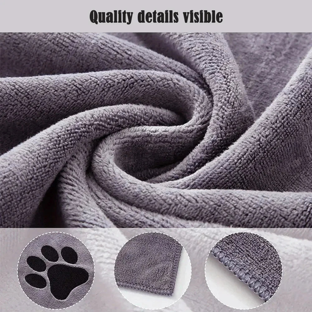 Microfiber Pet Bath Towel for Dogs – Super Soft and Highly Absorbent