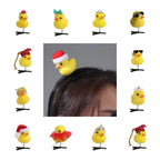 Duck Plush Hair Clip – Kids Bowknot Flower