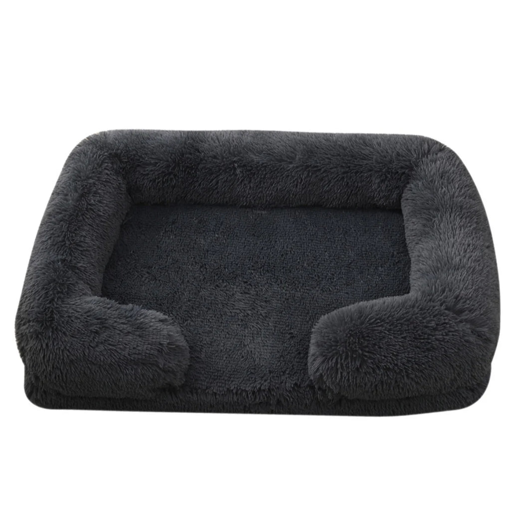 Orthopedic Square Plush Dog Bed – Removable Washable Winter Sofa