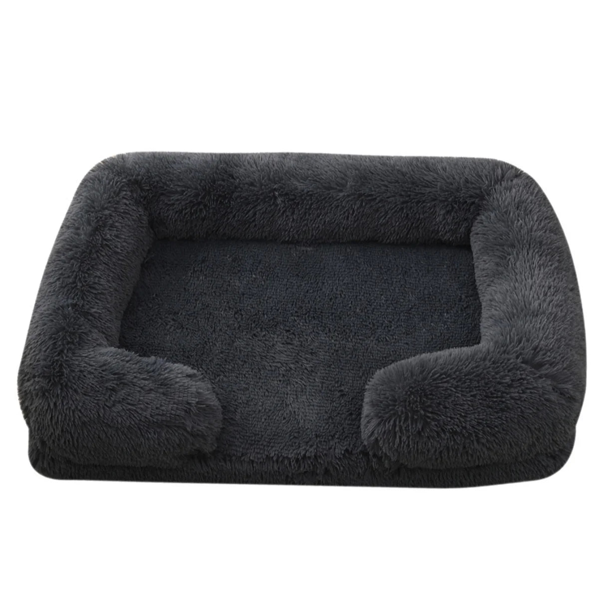 Orthopedic Square Plush Dog Bed – Removable Washable Winter Sofa