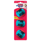 KONG Squeezz Action Balls 3-Pack – Squeaky Fetch Dog Toy Set (M)