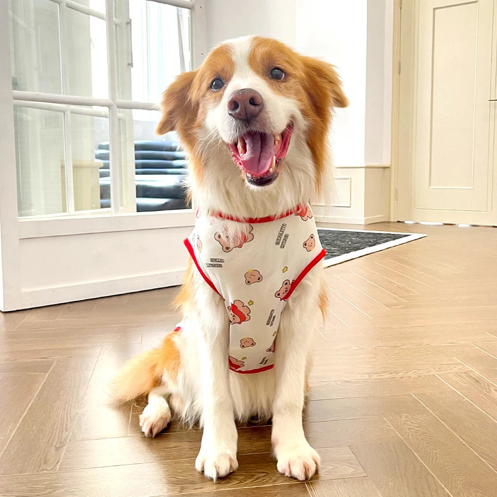 Breathable Dog Vest for Medium Large Dogs – Soft Multicolor Shirt