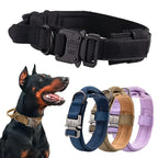 Tactical Dog Collar with Quick Release – Padded Nylon Training Collar