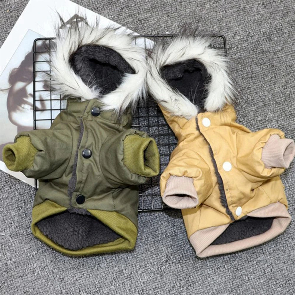 Winter Dog Coat Hoodie – Warm Windproof Pet Jacket