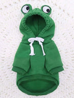 Frog Dog Hoodie Sweater – Green Cozy Pullover for Small Dogs