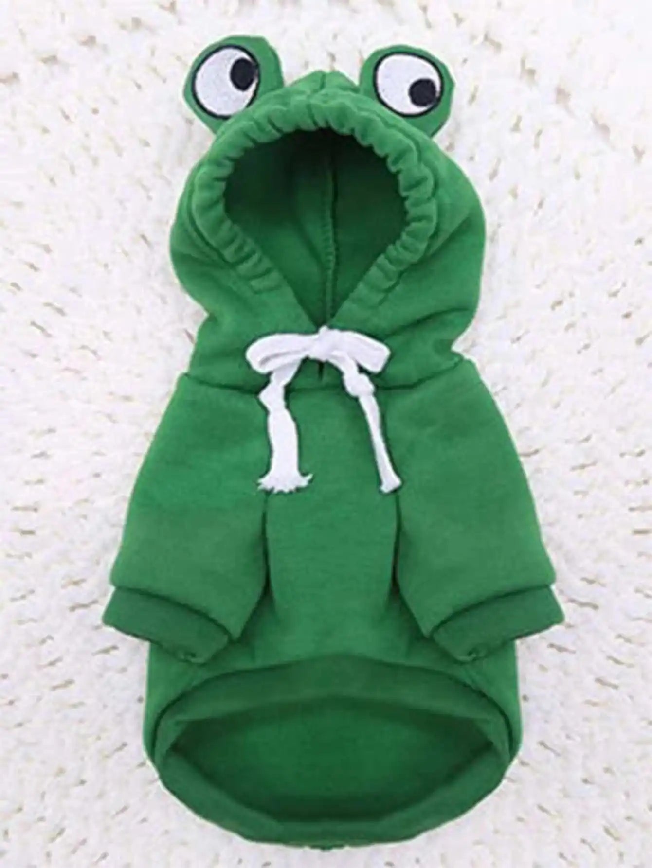 Frog Dog Hoodie Sweater – Green Cozy Pullover for Small Dogs