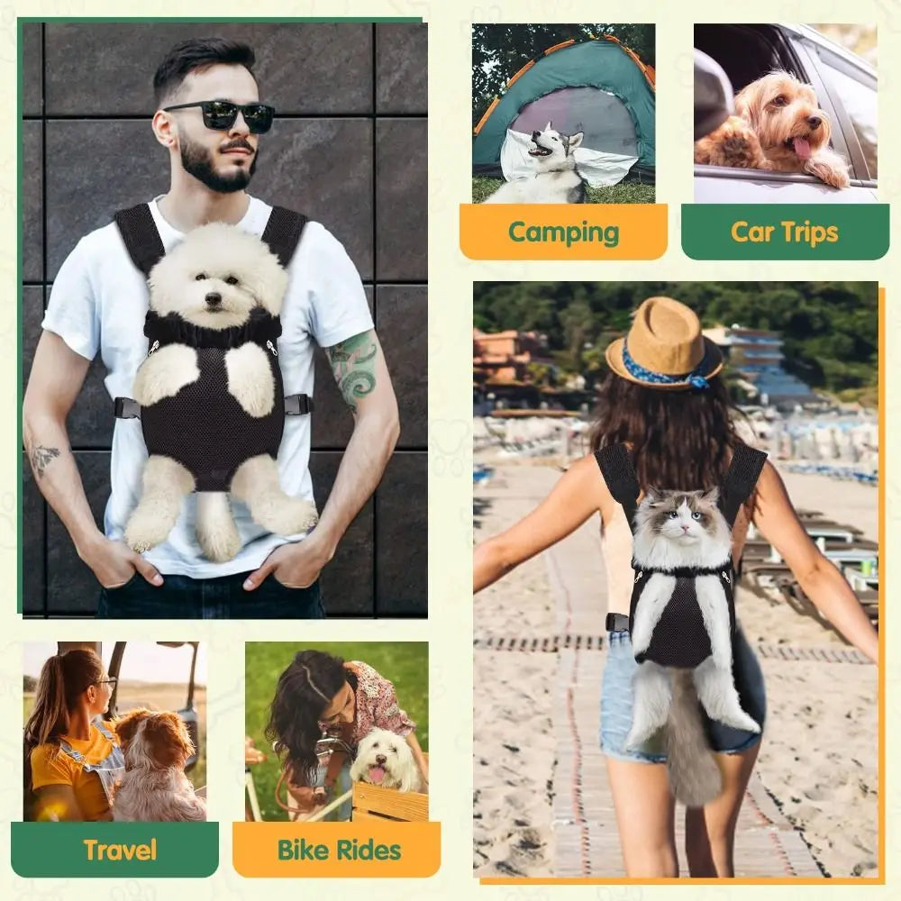 Adjustable Front Dog Carrier Backpack – Legs Out Design