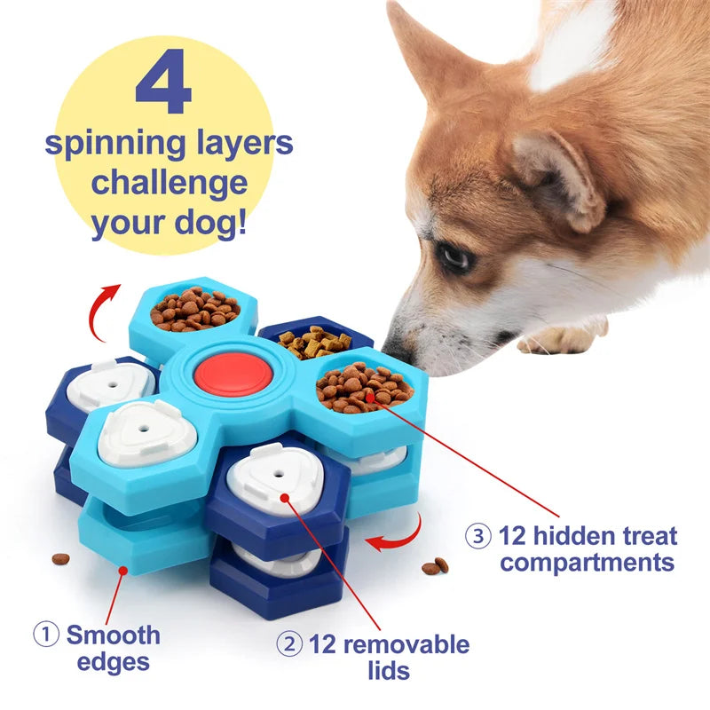 Dog Puzzle Training Toy – Slow Feed Tray