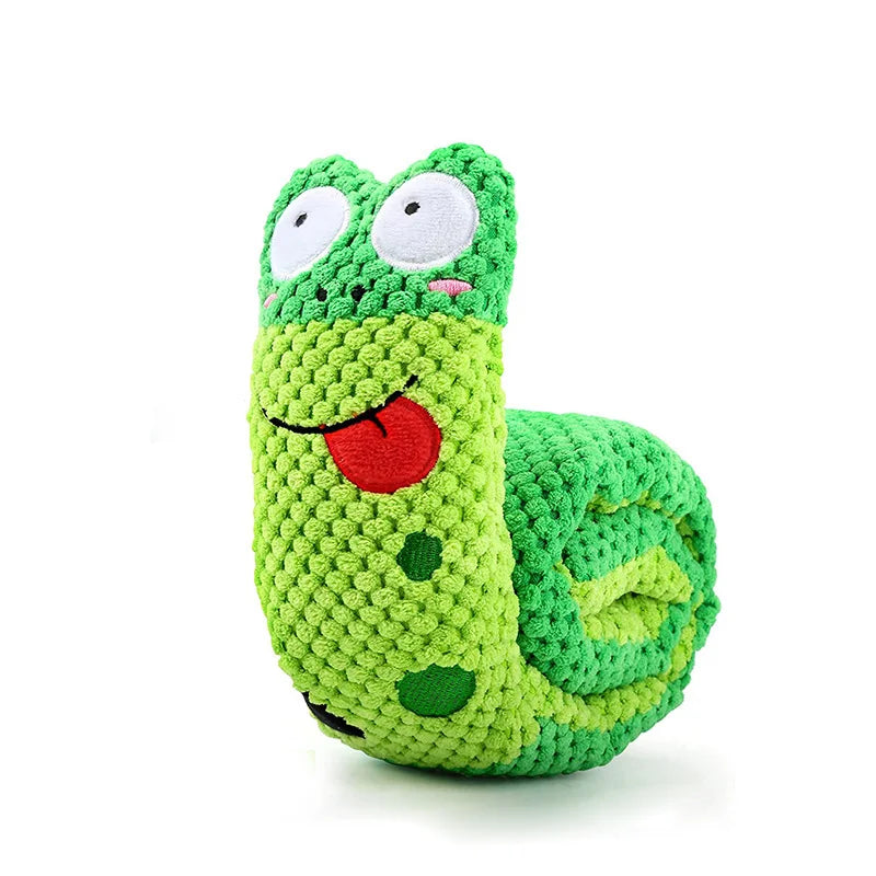 Snail Puzzle Feeder Dog Toy – Interactive Plush with Sound