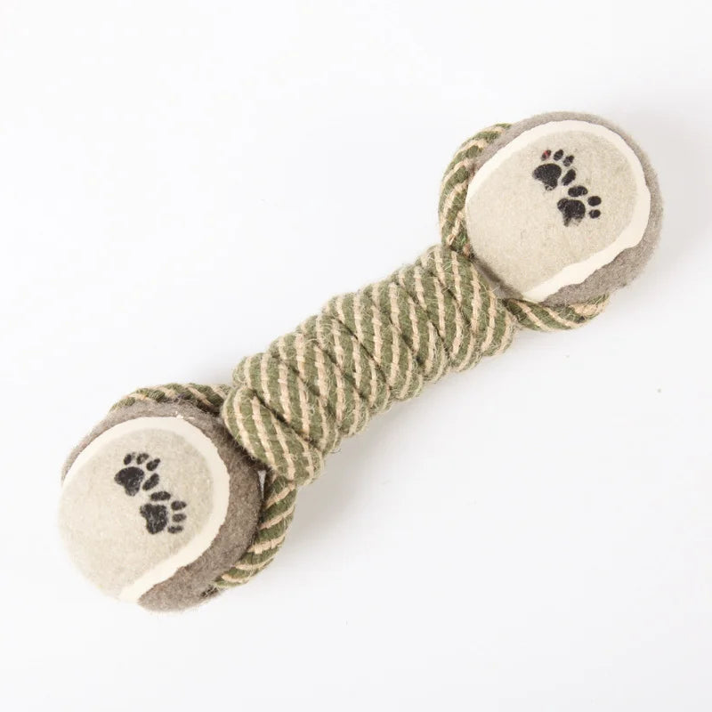 Cotton Rope Tennis Dumbbell Dog Toy