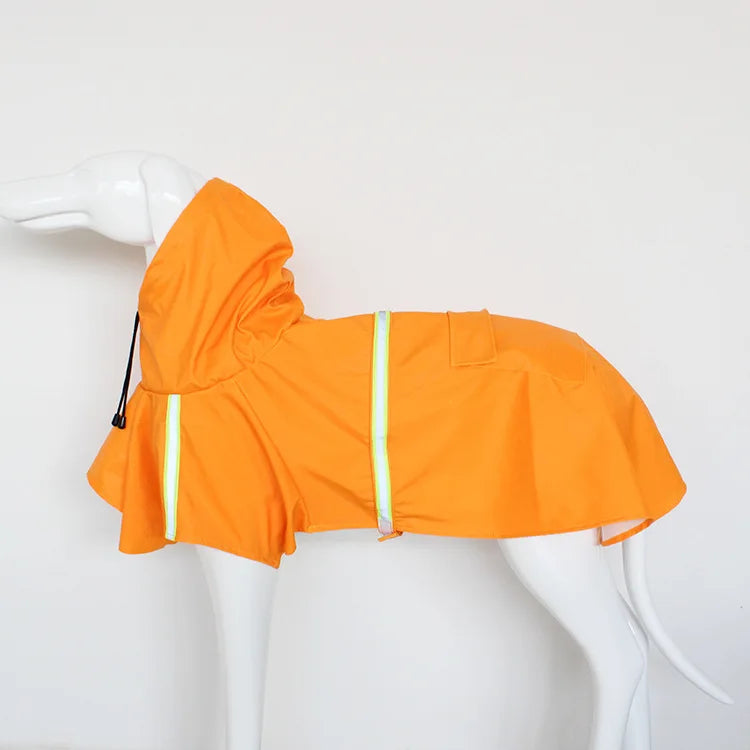 Hooded Dog Raincoat Cloak – Waterproof Reflective Jacket