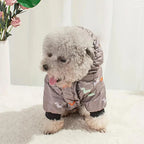 Dog Hooded Down Jacket – Winter Coat with Leash Ring