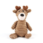 Corduroy Animal Squeaky Dog Toy – Bite Resistant Plush