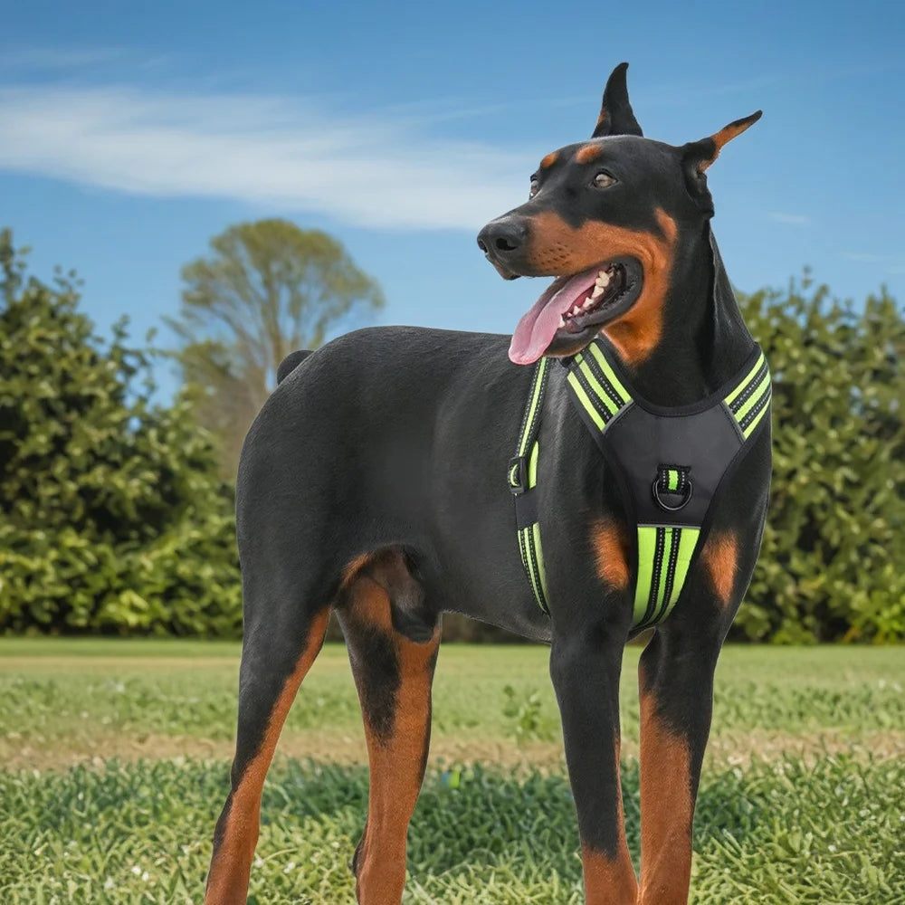 Tactical Dog Harness – No Pull Reflective Vest with Handle