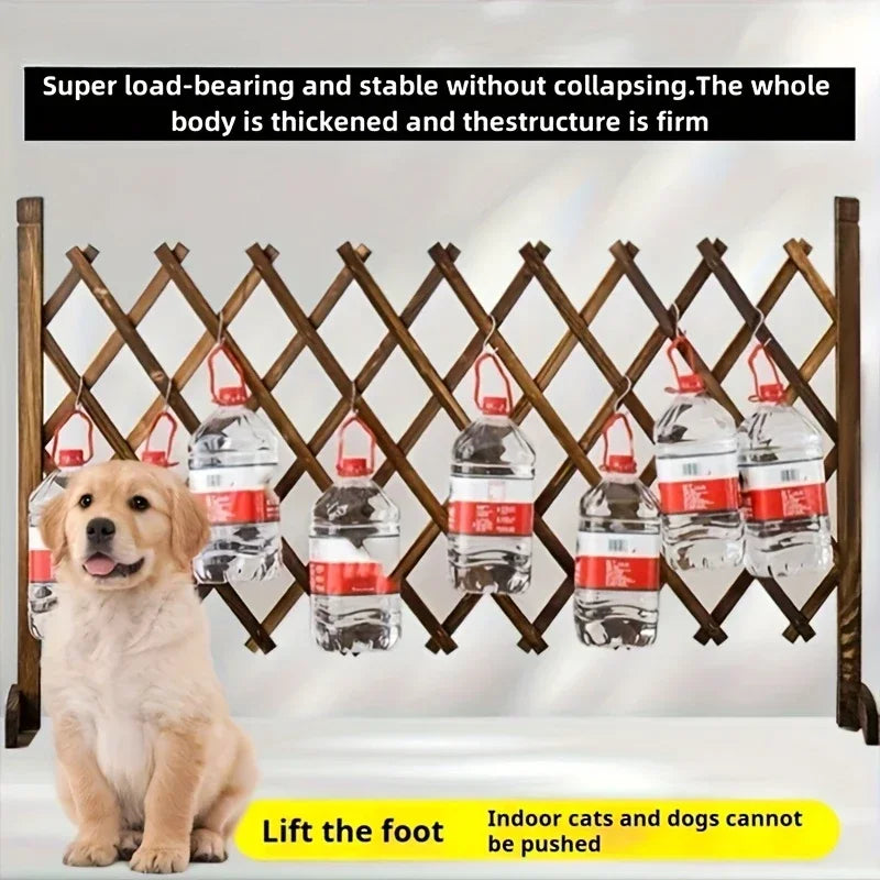 Wooden Dog Gate – Retractable Safety Barrier