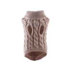 Solid Color Dog Sweater – Cozy Wool Knit for Small Dogs