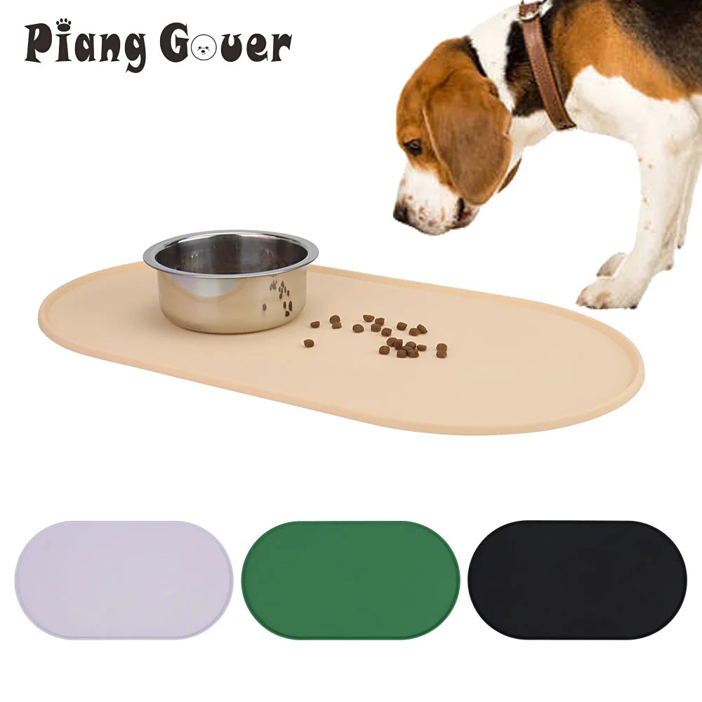 Silicone Dog Bowl Mat – Non-Slip Feeding Pad, S/L Size for Dogs, Easy to Clean