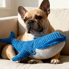 Whale Plush Dog Toy – Interactive Sound for All Sizes