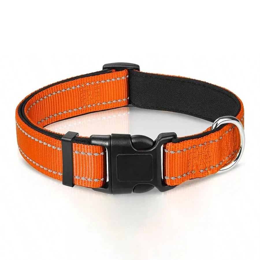 Reflective Dog Collar – Soft Padded Adjustable Night Safety