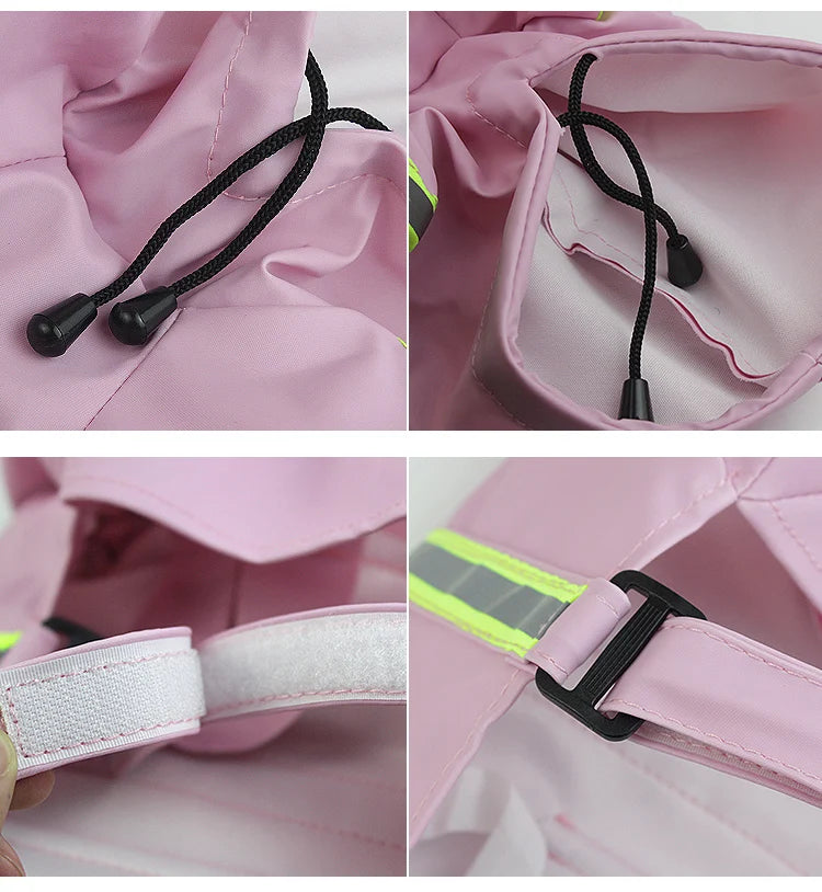 Hooded Dog Raincoat Cloak – Waterproof Reflective Jacket
