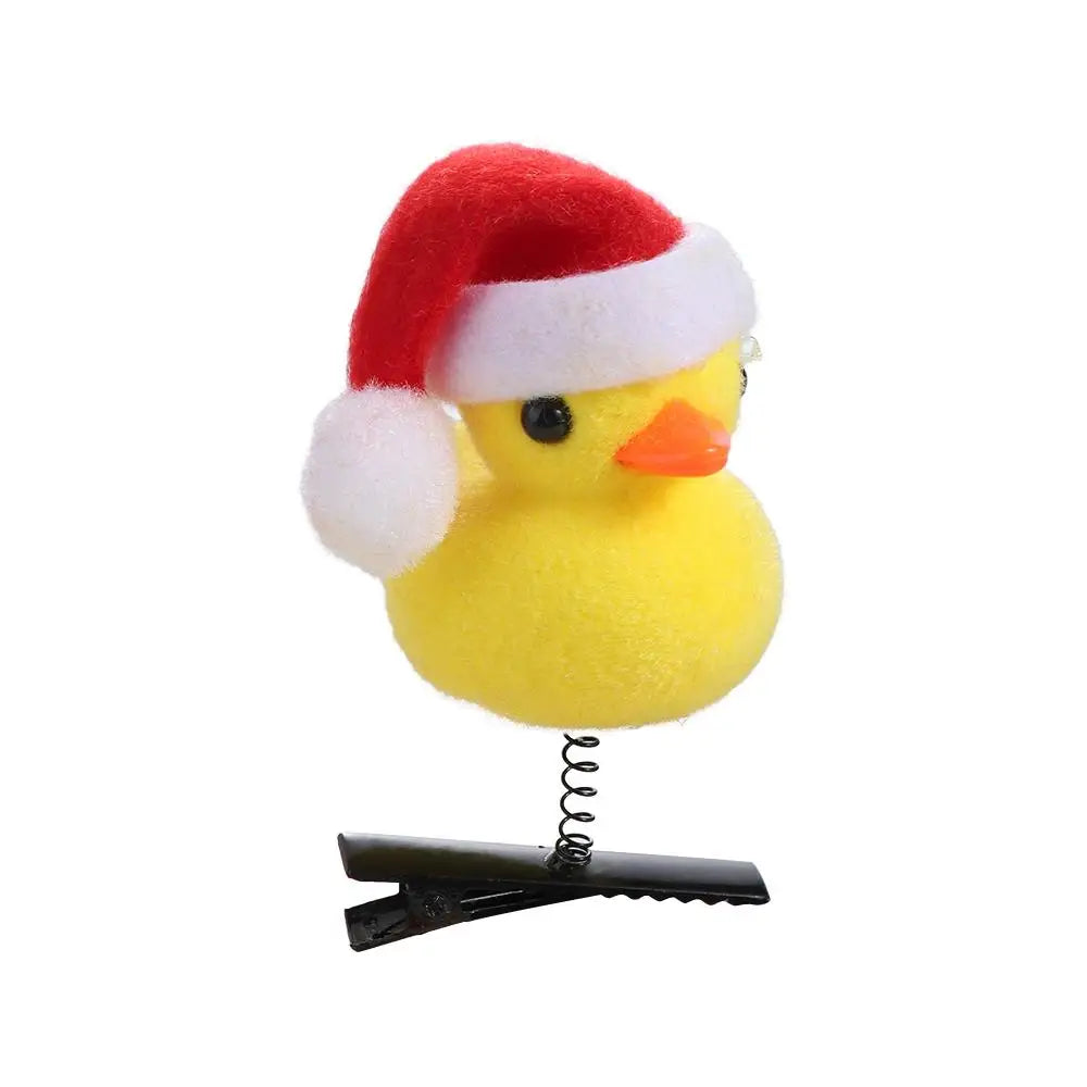 Duck Plush Hair Clip – Kids Bowknot Flower