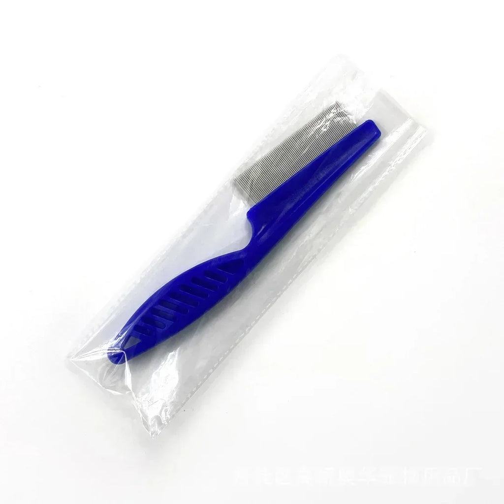 Moonbiffy Dog Grooming Flea Comb – Stainless Steel Hair Brush & Gentle Massage Tool