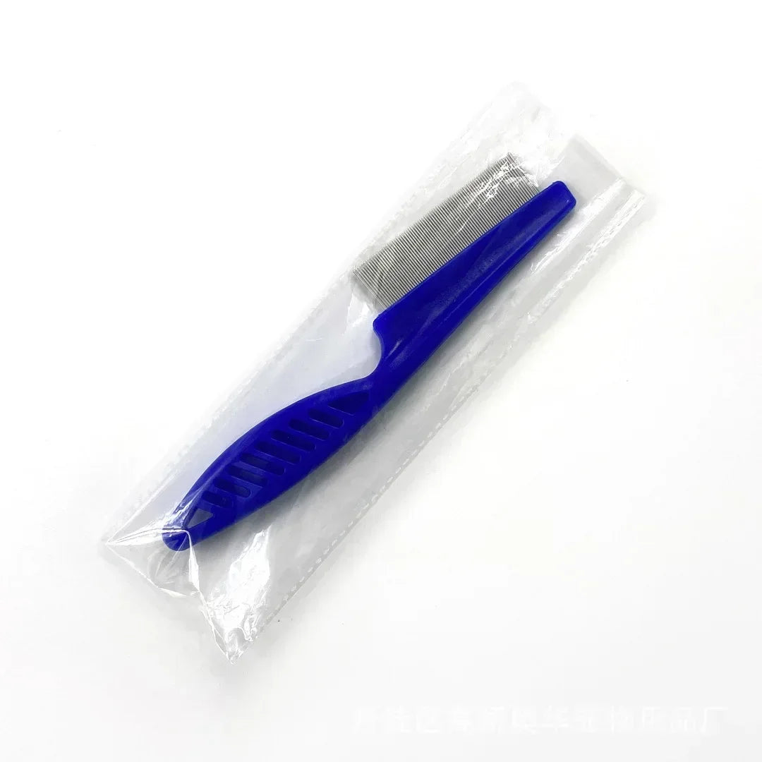 Moonbiffy Dog Grooming Flea Comb – Stainless Steel Hair Brush & Gentle Massage Tool